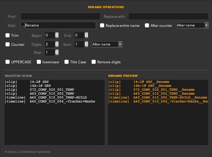 Counter enabled with live preview