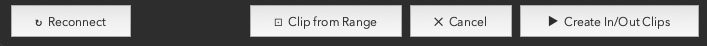 Clipper footer showing the Clip from Range button alongside the main Create button
