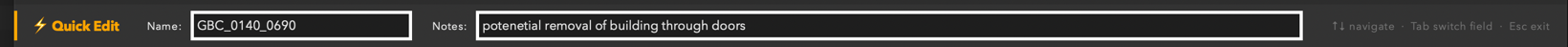Quick Edit bar
