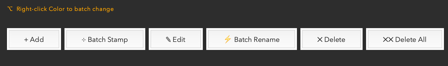 Add, Edit, Batch Rename, Delete, Delete All buttons