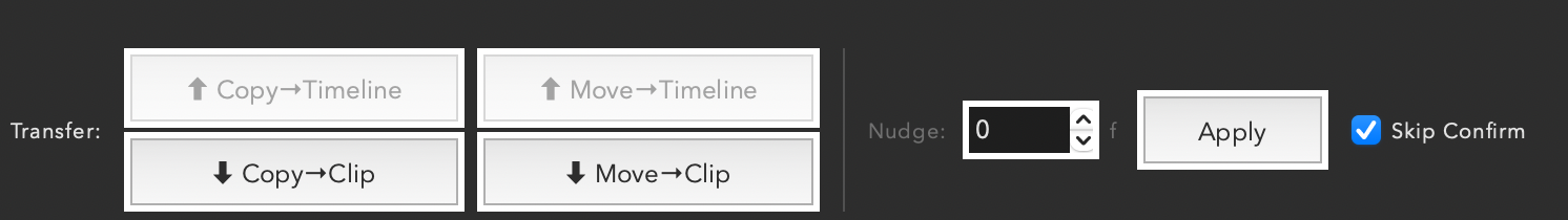 Transfer and Nudge controls