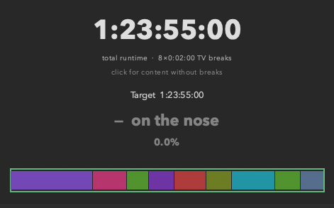 Time display showing on the nose